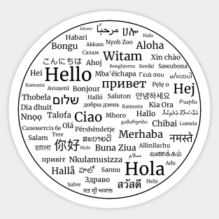 Hello Around the World Sticker